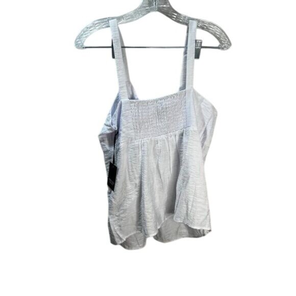 WHITE Women's Simply Vera Wang Twist-Front Tank Small - Picture 2 of 3